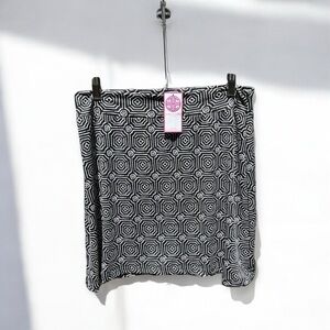 🌻NEW w/tags Buckhead Betties Straight Black & White Geometric Skirt Size Large